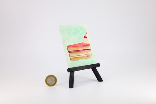 Aceo original gouache cake - aceo,