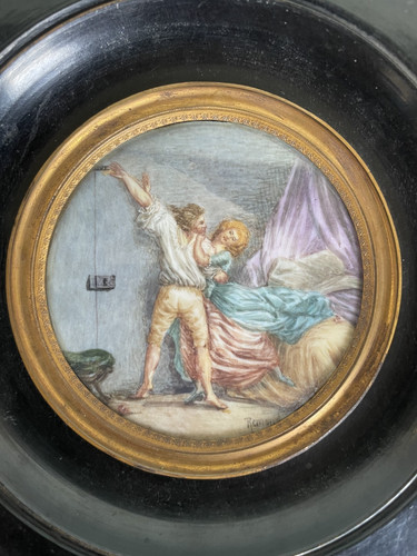 Miniaturmalerei der riegel von - miniaturmalerei,