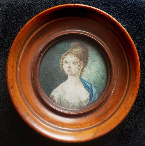 Antique portrait miniatur - portrait,