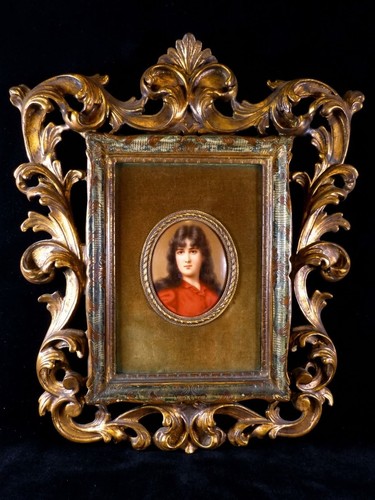 Antique portrait miniatur - portrait,