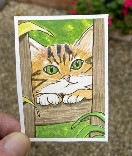 Aceo aquarell gemalt auf 300 - aquarell,,