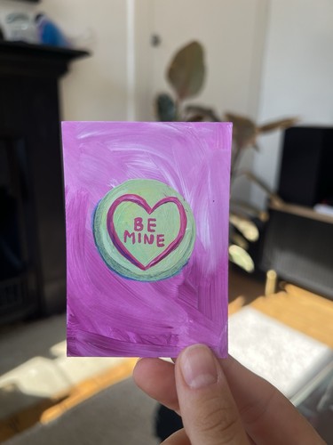 Aceo original loveheart - original,