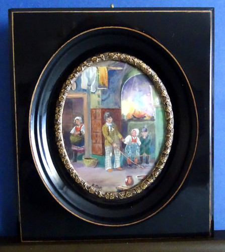 Moch miniatur genre malerei - moch,