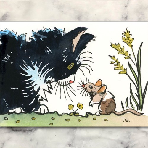 Original aceo kunstkarte - kunstkarte,