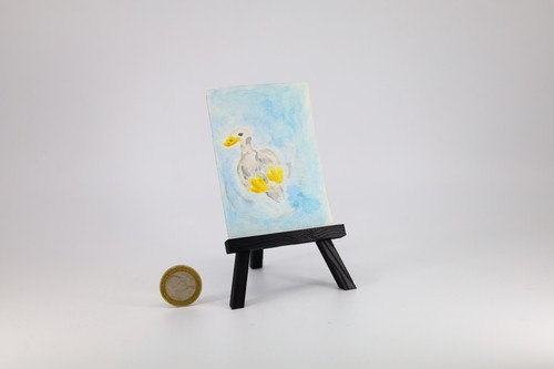 Aceo original gouache little - aceo,