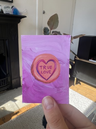 Aceo original loveheart - aceo,