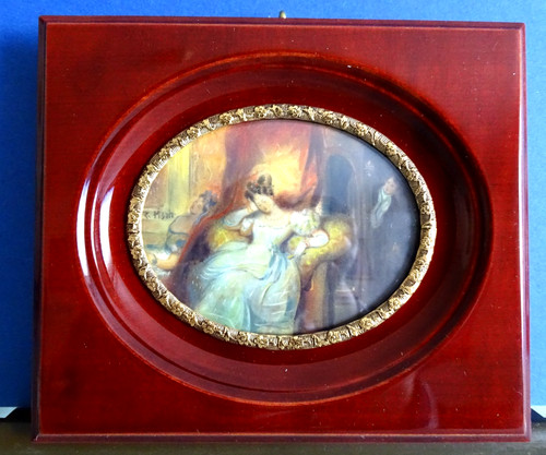 Moch miniatur genremalerei - r.,